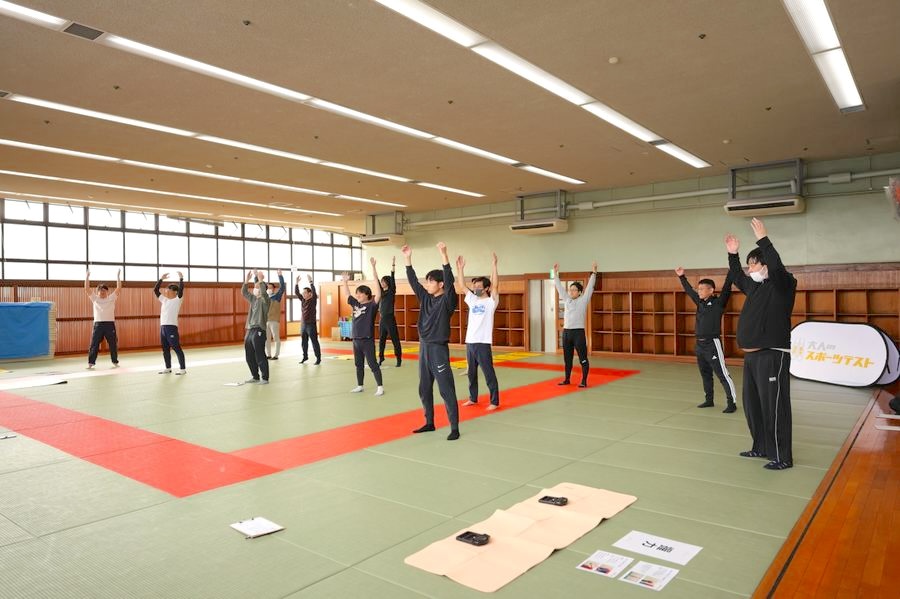 全員での準備運動